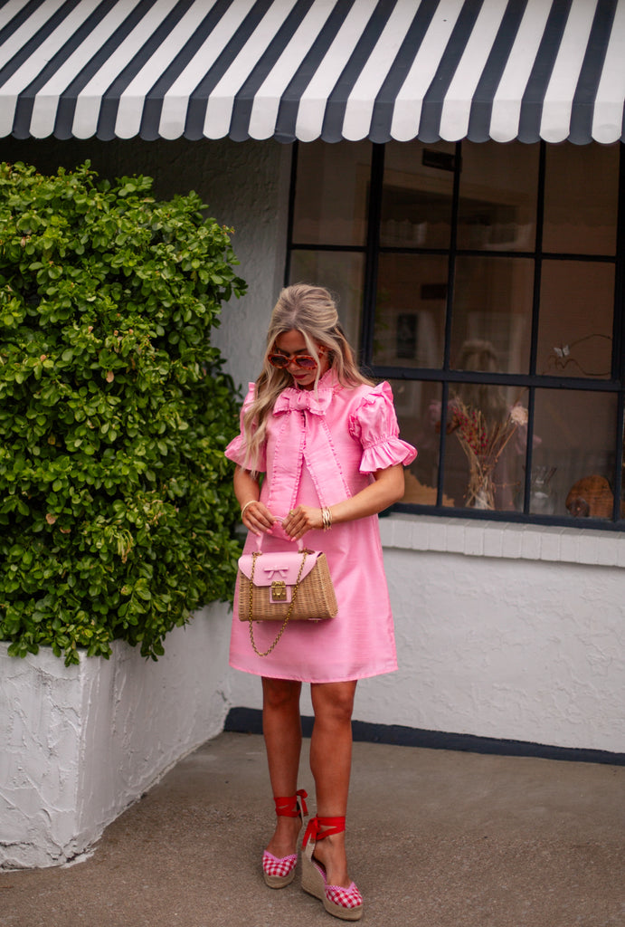 Josie shift dress in candy pink – Elizabeth Wilson Designs