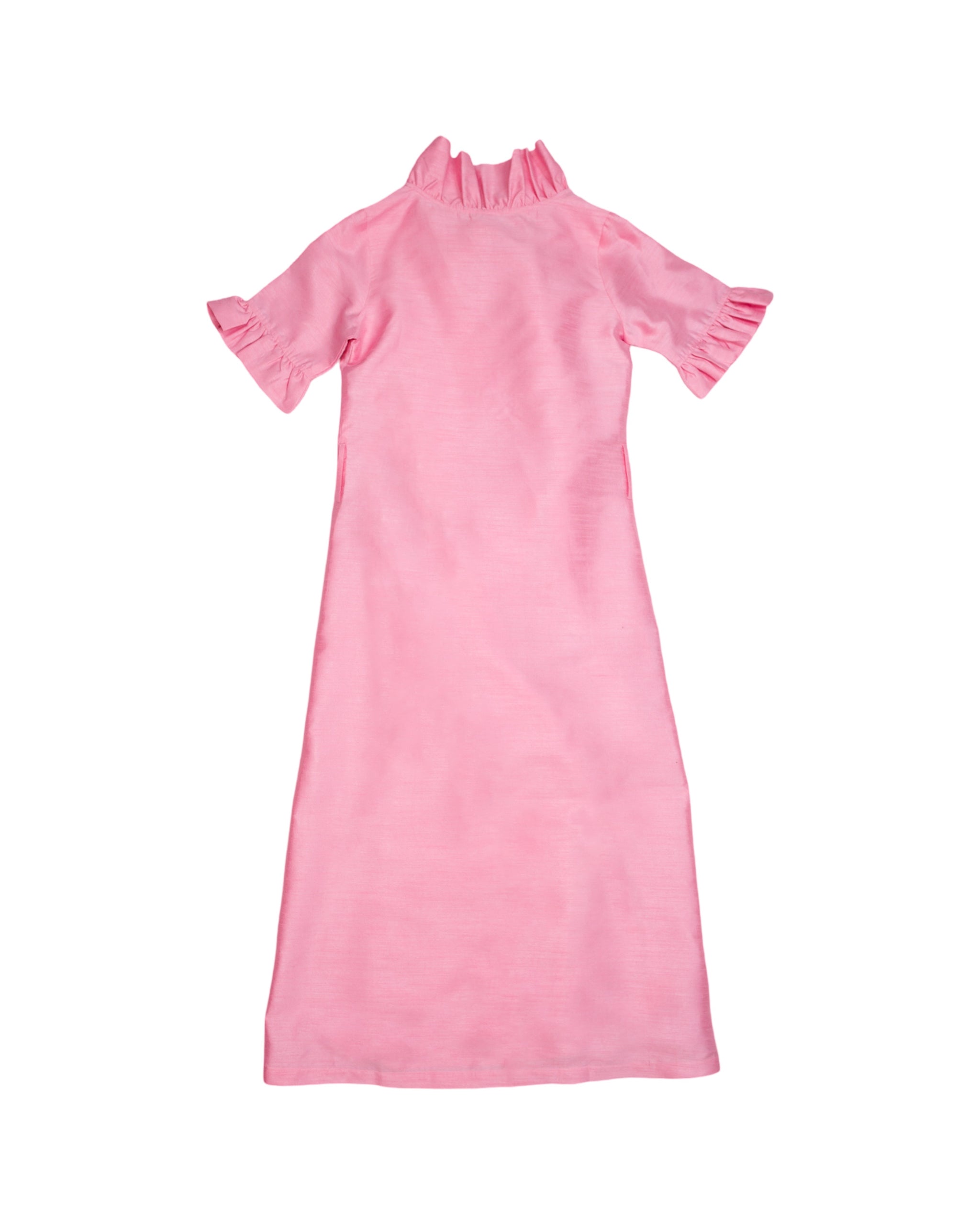 Anne Claire ruffle wrap maxi dress in candy pink – Elizabeth