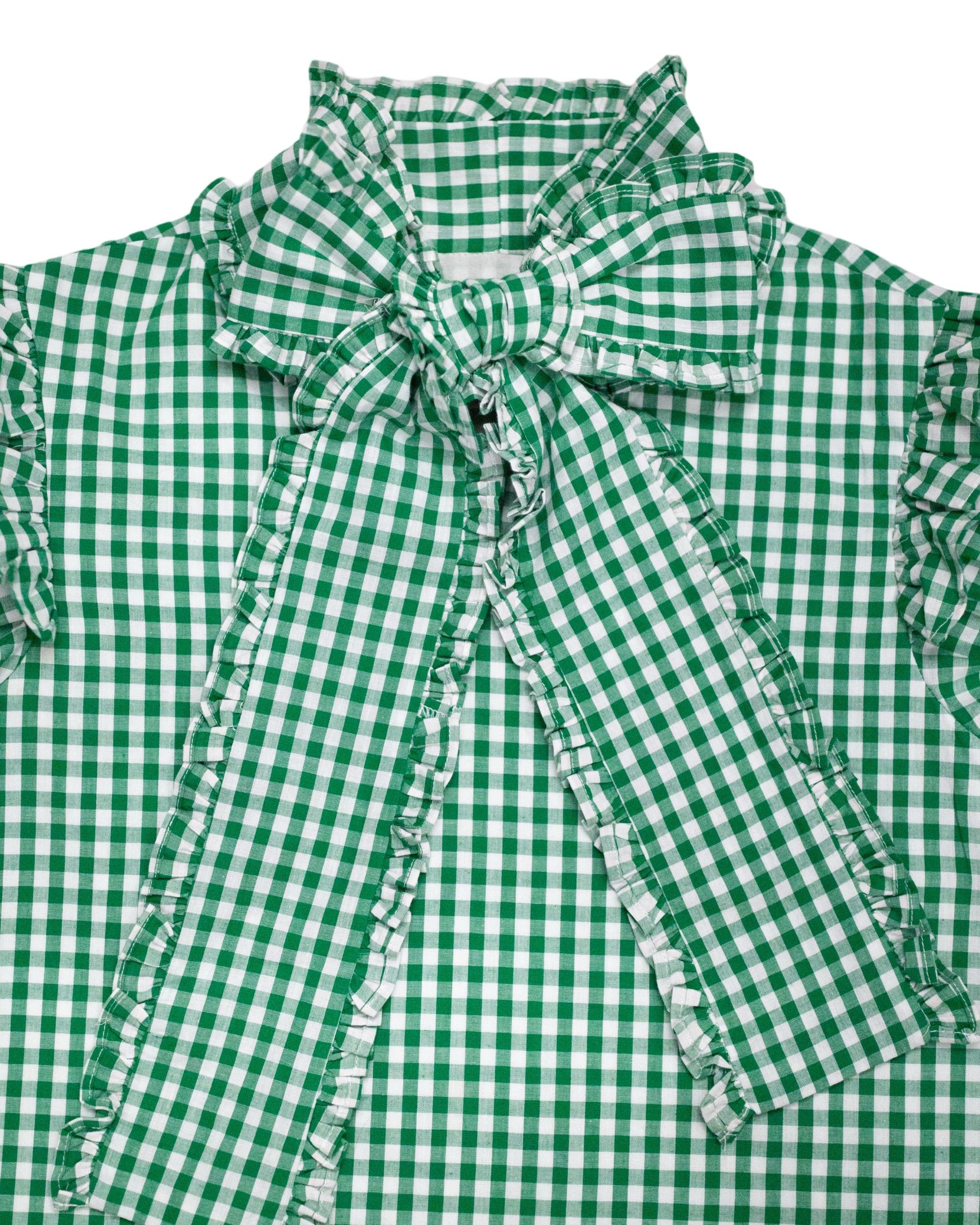 green gingham shirt dress GINGHAM CHECK SHIRT DRESS ZW COLLECTION - Green