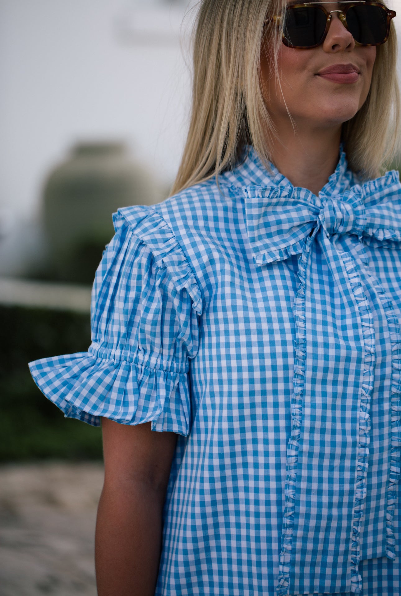 blue and white shift dress Josie in gingham – Elizabeth Wilson Designs The Ultimate Guide To down fastening 30% EOYS Size:42 / US 16.5