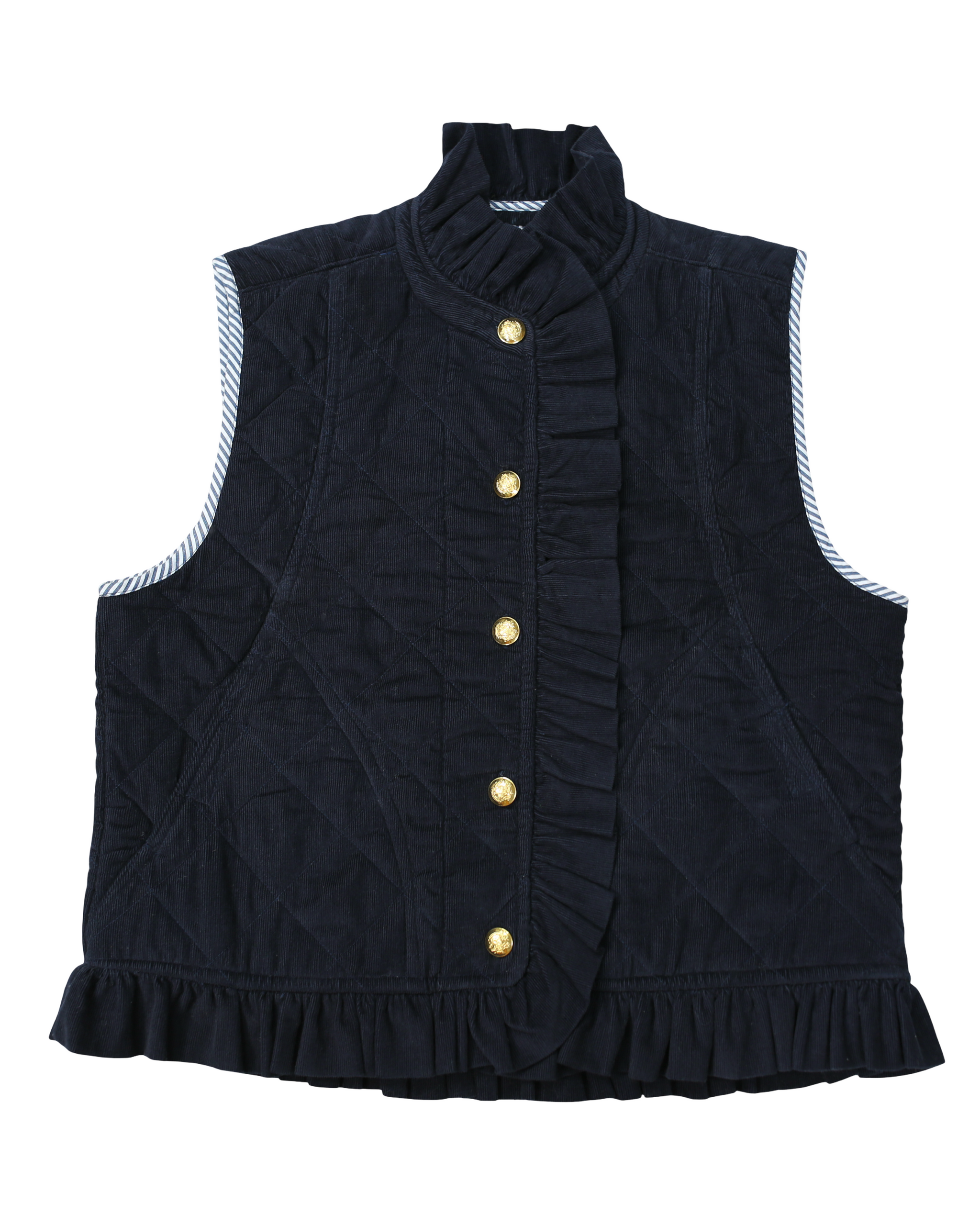 Vivienne Vest in navy – Elizabeth Wilson Designs